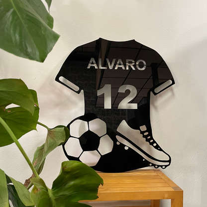 Cuadro Personalizado - Regalo para un Hijo - Camiseta de Fútbol